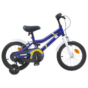 vidaXL Gyerek Bicikli 12 H&uuml;velyk 2-4 &eacute;ves korig K&eacute;k Feh&eacute;r