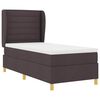 vidaXL Boxspring &aacute;gy matraccal S&ouml;t&eacute;tsz&uuml;rke 90x190 cm Sz&ouml;vet s&ouml;t&eacute;tbarna