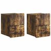 vidaXL Fali &eacute;jjeli szekr&eacute;ny 2 db F&uuml;st&ouml;s T&ouml;lgy 33 x 34,5 x 43 cm