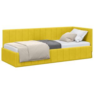 vidaXL Sarok&aacute;gy keret fejt&aacute;ml&aacute;val S&aacute;rga 80 cm x 200 cm B&aacute;rsony