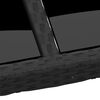 vidaXL 11 r&eacute;szes fekete polyrattan kerti &eacute;tkezőgarnit&uacute;ra
