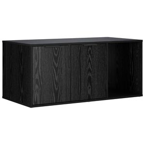vidaXL Macska ketrec b&uacute;tor Fekete T&ouml;lgy 100 x 49 x 45 cm Szerelt Fa