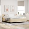 vidaXL Boxspring &aacute;gy matraccal matracmal Kr&eacute;m 180 x 200 cm sz&ouml;vet