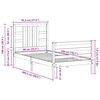 vidaXL t&ouml;m&ouml;r fenyőfa &aacute;gy matrac n&eacute;lk&uuml;l 90 x 200 cm