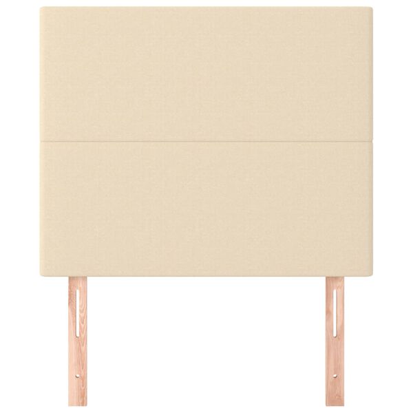vidaXL krémszínű szövet fejtámla 80x5x118/128 cm