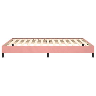 vidaXL rózsaszín bársony ágykeret 140 x 190 cm
