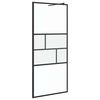 vidaXL Walk-in zuhanyfal Fekete 90 x 195 x 0,5 cm &Uuml;veg &eacute;s Alum&iacute;nium