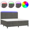 vidaXL s&ouml;t&eacute;tsz&uuml;rke b&aacute;rsony rug&oacute;s &eacute;s LED-es &aacute;gy matraccal 200x200 cm