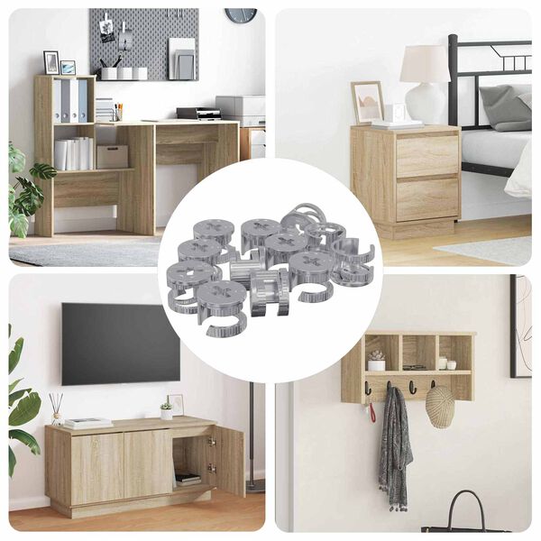 vidaXL Cam z&aacute;r any&aacute;k 12 pcs Ez&uuml;st 15 x 11,5 mm F&eacute;m