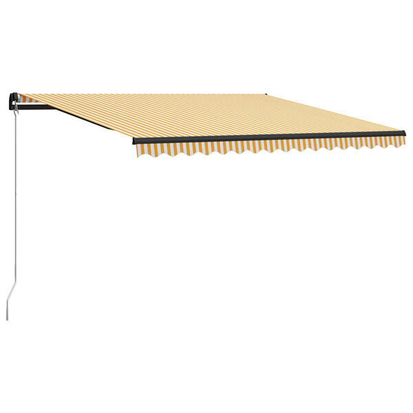 vidaXL s&aacute;rga &eacute;s feh&eacute;r k&eacute;zzel kih&uacute;zhat&oacute; LED-es napellenző 400 x 300 cm