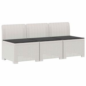 vidaXL 3-Fős Kerti Kanap&eacute; P&aacute;rn&aacute;kkal Rattan Hat&aacute;ssal 3-szem&eacute;lyes PP