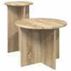 vidaXL Kisasztal k&eacute;szlet 2 db Sonoma T&ouml;lgy &Oslash; 45 x 35 cm Szerelt Fa