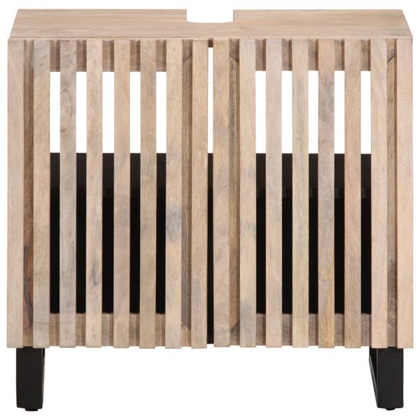 vidaXL tömör mangófa fürdőszobai mosdószekrény 62 x 34 x 58 cm