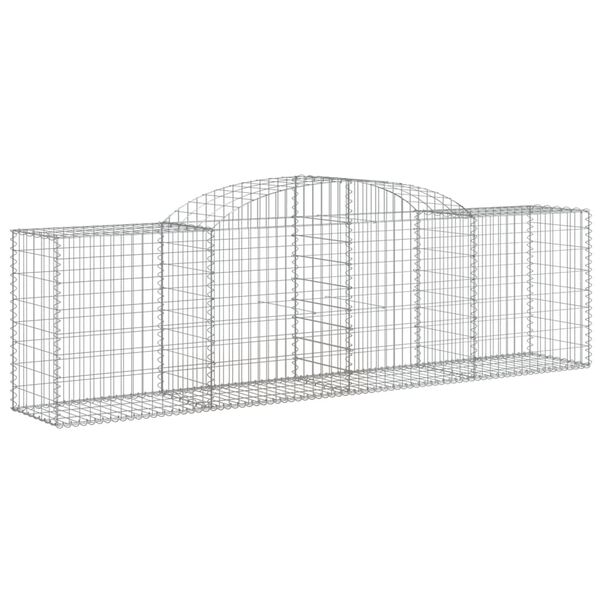 vidaXL 17 db íves horganyzott vas gabion kosár 300x50x80/100 cm