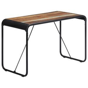 vidaXL t&ouml;m&ouml;r &uacute;jrahasznos&iacute;tott fa &eacute;tkezőasztal 118 x 60 x 76 cm