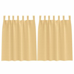 vidaXL Fekete F&uuml;gg&ouml;ny Gyűrűkkel 2 db B&eacute;zs 140 x 140 cm Poli&eacute;szter