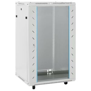 vidaXL 18U h&aacute;l&oacute;zati szekr&eacute;ny 19" forg&oacute; l&aacute;bakkal IP20 60 x 60 x 100 cm