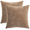 vidaXL P&aacute;rna huzat 2 db HEERLEN Barna 35 x 35 cm Chenille Sz&ouml;vet