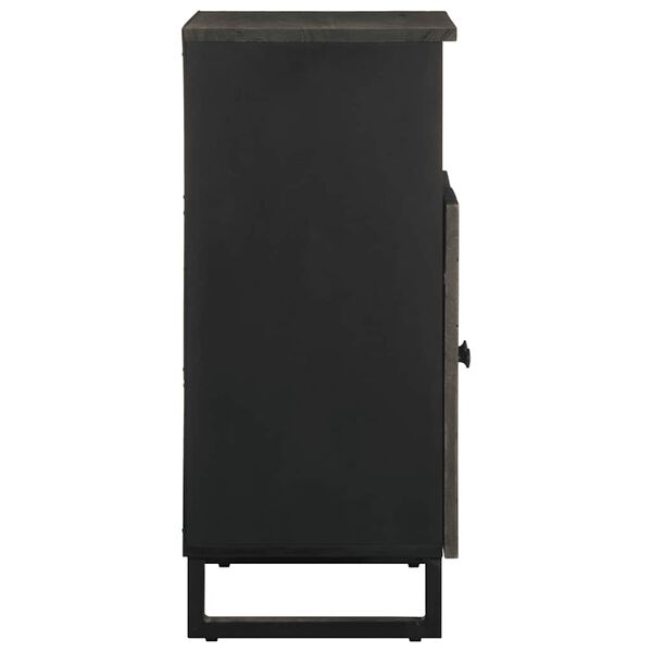 vidaXL Sideboard Fekete 60x33x75 cm t&ouml;m&ouml;rfa Mango