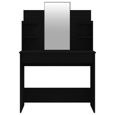 vidaXL fekete fésülködőasztal tükörrel 96 x 40 x 142 cm