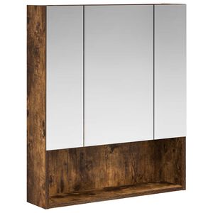vidaXL F&uuml;rdőszobai t&uuml;k&ouml;rszekr&eacute;ny F&uuml;st&ouml;lt t&ouml;lgy 60 x 14.5 x 70 cm