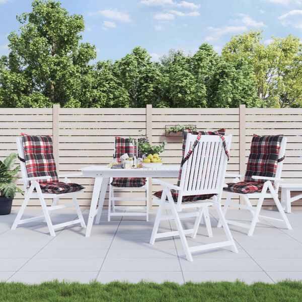 vidaXL 4 db piros kock&aacute;s oxford-sz&ouml;vet magas h&aacute;tt&aacute;ml&aacute;j&uacute; sz&eacute;kp&aacute;rna