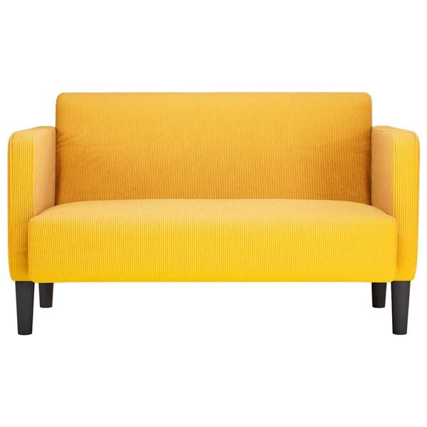 vidaXL világossárga kordbársony szövet loveseat kanapé 109 cm