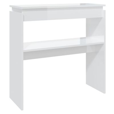 vidaXL magasfényű fehér forgácslap tálalóasztal 80 x 30 x 80 cm