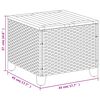 vidaXL bézs polyrattan és akácfa kerti asztal 45 x 45 x 37 cm