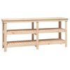 vidaXL Munkapad polcokkal Term&eacute;szetes 181 x 50 x 80 cm T&ouml;m&ouml;r Fenyőfa