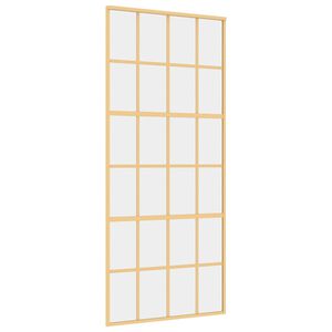 vidaXL aranysz&iacute;nű &aacute;tl&aacute;tsz&oacute; ESG &uuml;veg &eacute;s alum&iacute;nium tol&oacute;ajt&oacute; 90 x 205 cm