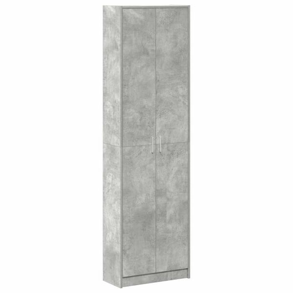 vidaXL Ruh&aacute;sszekr&eacute;ny polcokkal Beton Sz&uuml;rke 55 x 25 x 189 cm Faanyag