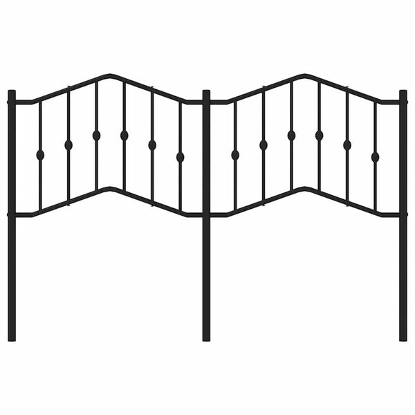 vidaXL fekete f&eacute;m csere fejt&aacute;mla 150 cm