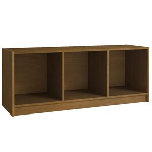 vidaXL m&eacute;zbarna t&ouml;m&ouml;r fenyőfa TV-szekr&eacute;ny 104 x 33 x 41 cm