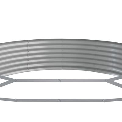 vidaXL antracitszürke porszórt acél kerti magaságyás 600x140x36 cm