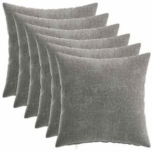 vidaXL P&aacute;rna huzat 6 db HEERLEN S&ouml;t&eacute;tsz&uuml;rke 30 x 30 cm Chenille Sz&ouml;vet