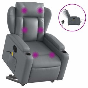 vidaXL elektromos sz&uuml;rke műbőr fel&aacute;ll&aacute;st seg&iacute;tő d&ouml;nthető massz&aacute;zsfotel