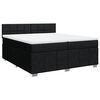 vidaXL fekete sz&ouml;vet rug&oacute;s &aacute;gy matraccal 200 x 200 cm