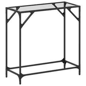 vidaXL ac&eacute;l t&aacute;lal&oacute;asztal &aacute;tl&aacute;tsz&oacute; &uuml;veglappal 80 x 35 x 81 cm