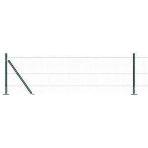 vidaXL Hatsz&ouml;gletű ker&iacute;t&eacute;s beton alappal 50 x 0,6 m PVC-bevonatos ac&eacute;l