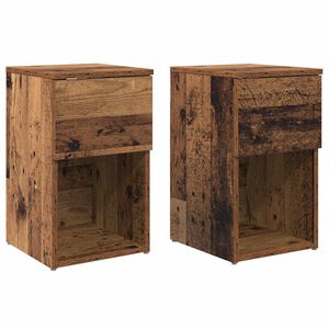 vidaXL &Aacute;gyat tart&oacute; szekr&eacute;ny 2 db Antik Fa 29 x 31,5 x 49 cm Szerelt Fa