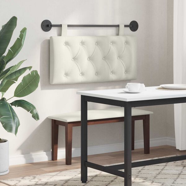 vidaXL Fali Fejt&aacute;mla Falra szerelhető Kr&eacute;m 100 x 55 x 7 cm B&aacute;rsony