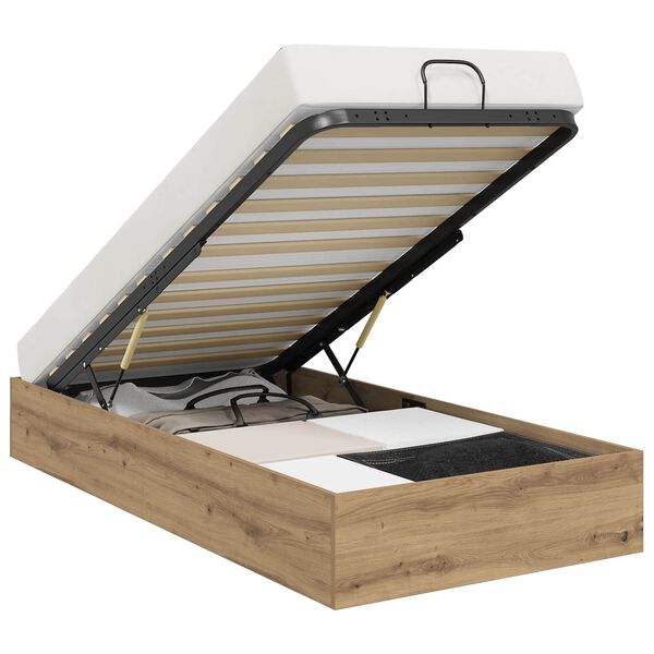 vidaXL Ottom&aacute;n &Aacute;gykeret t&aacute;rol&oacute;val Artisan t&ouml;lgy 100 x 200 cm Faanyag