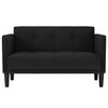vidaXL fekete szövet loveseat kanapé 111 cm