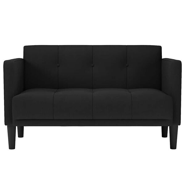 vidaXL fekete szövet loveseat kanapé 111 cm