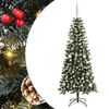 vidaXL Mű kar&aacute;csonyfa 150 LED-del Z&ouml;ld 150 cm PVC &eacute;s Műanyag &eacute;s Ac&eacute;l