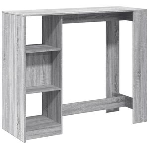 vidaXL sz&uuml;rke sonoma szerelt fa b&aacute;rasztal polccal 124 x 46 x 103,5 cm