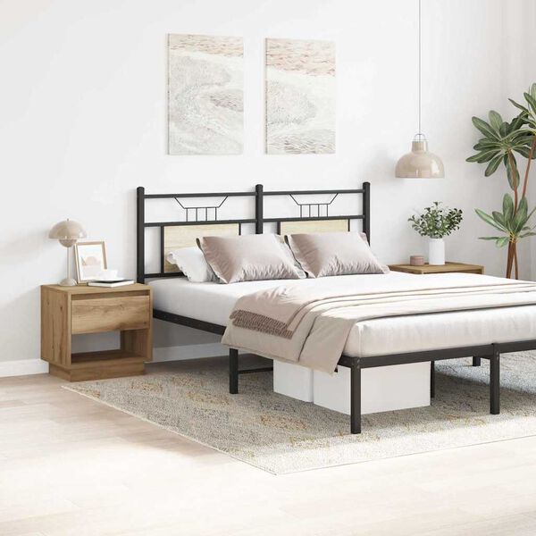 vidaXL &Eacute;jjeliszekr&eacute;ny 2 pcs Artisan t&ouml;lgy 45 x 34 x 44 cm Faanyag