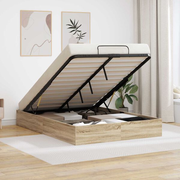 vidaXL Ottom&aacute;n &Aacute;gykeret Sonoma t&ouml;lgy 193 x 140 x 25 cm M&eacute;rn&ouml;ki fa