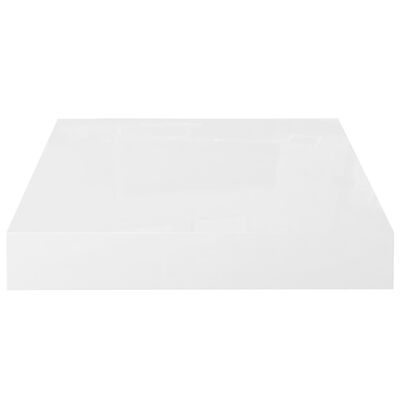 vidaXL 4 db magasfényű fehér MDF lebegő fali polc 23 x 23,5 x 3,8 cm